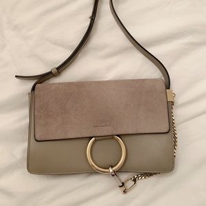 Chloé Small Faye Shoulder Bag in Motty Grey